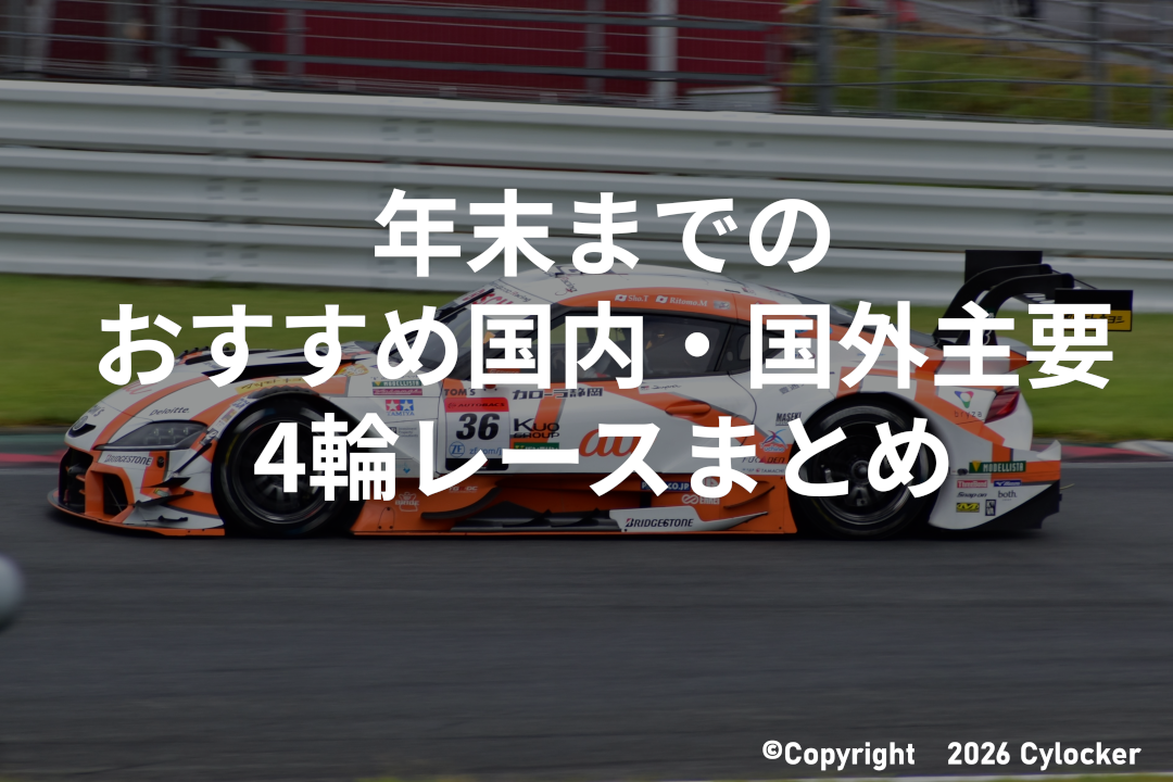 年末までのおすすめ国内・国外主要4輪レースまとめ
